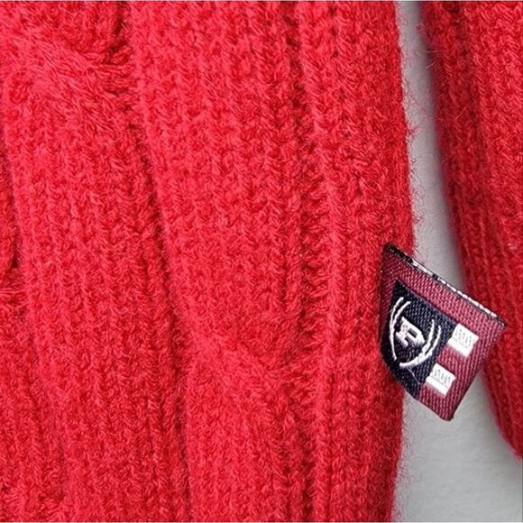 Phat Farm New York Vintage 90s Y2K Red Cable Knit Pullover Sweater Size XXL - Picture 4 of 7